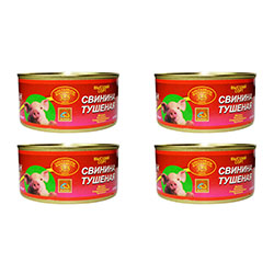 Кублей Свинина тушеная "Кублей", 325 гр. (4 шт)