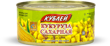 Кукуруза сахарная консервированная из целых зерен