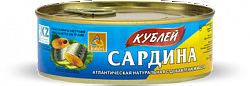 Сардина атлантическая натуральная с добавлением масла (крышка Easy Open)